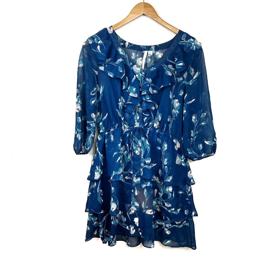 LC Lauren Conrad Floral Ruffle Layered Dress
